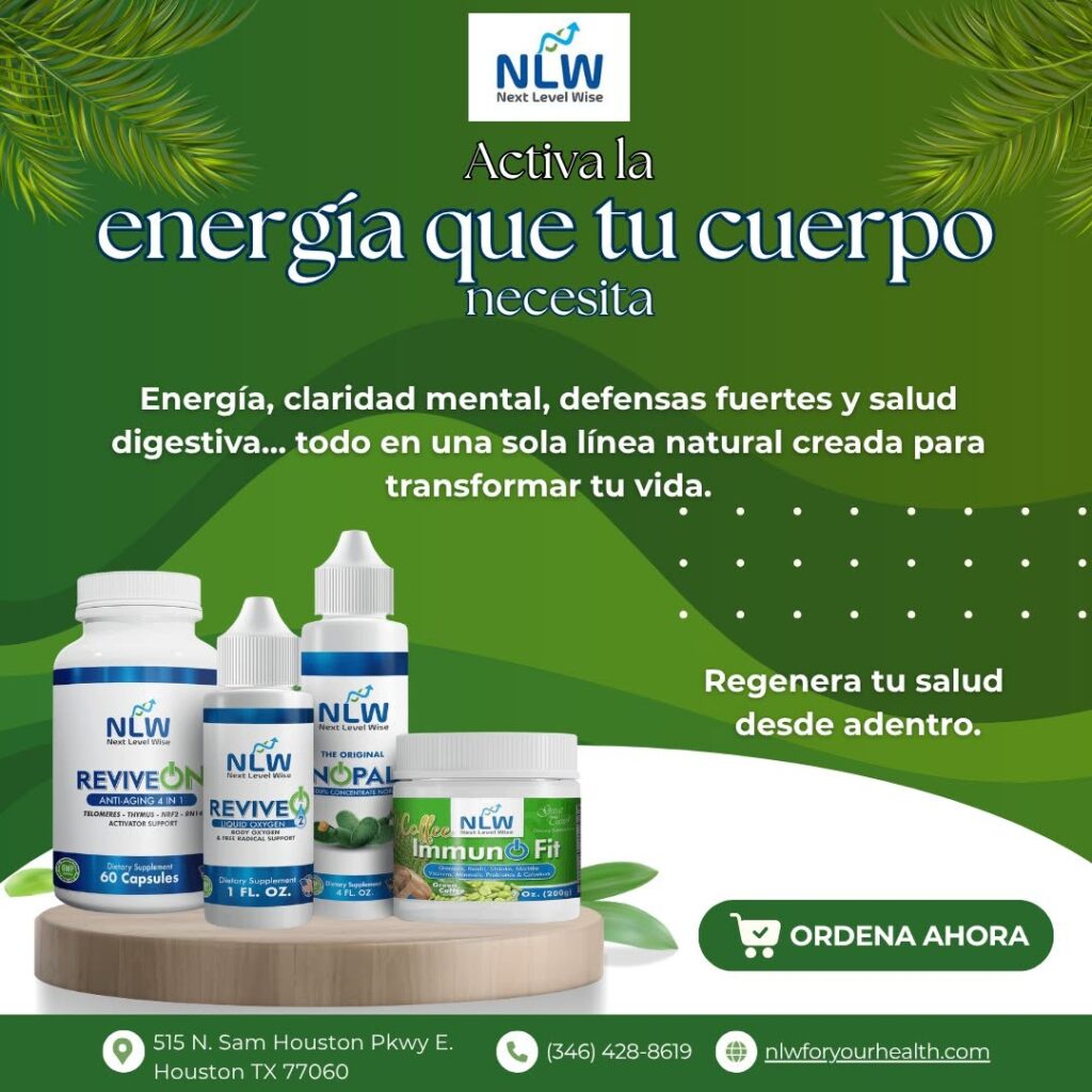 Gráfico verde: Activa la energía que tu cuerpo necesita, con la línea de productos NLW